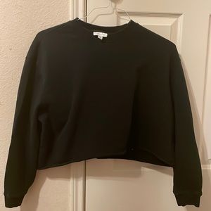 Black topshop long sleeve cropped crewneck